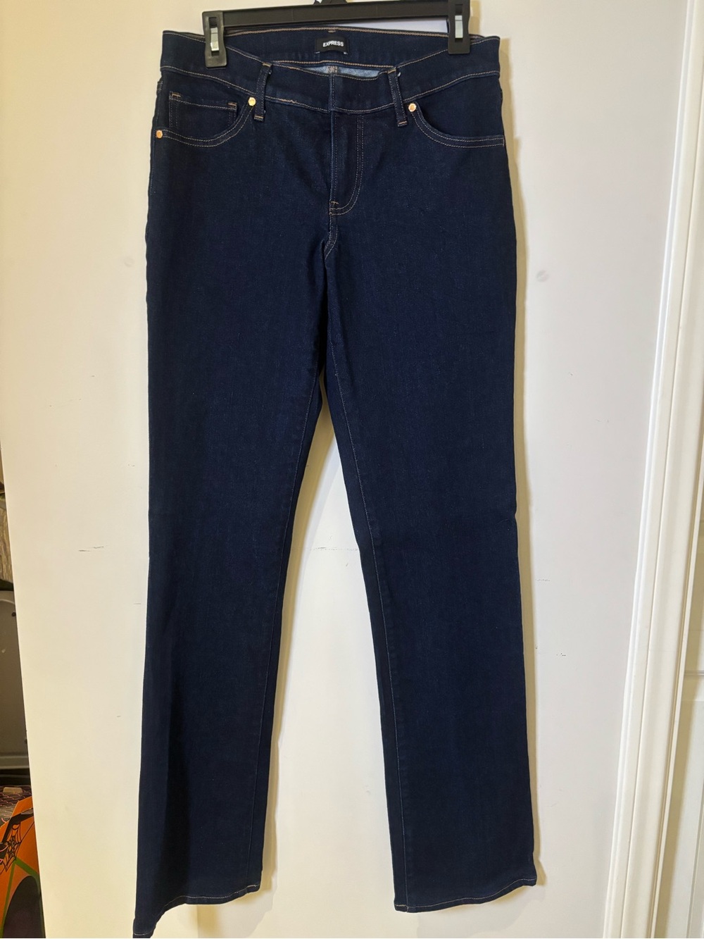 Editor Boot Low Rise Express Dark Blue Flare Jeans
